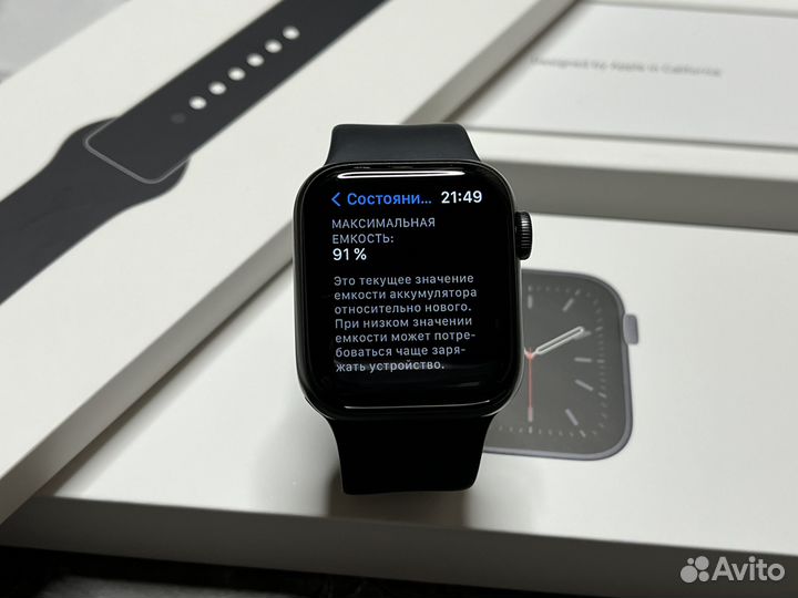 Часы Apple Watch 6 40 mm 91 акб