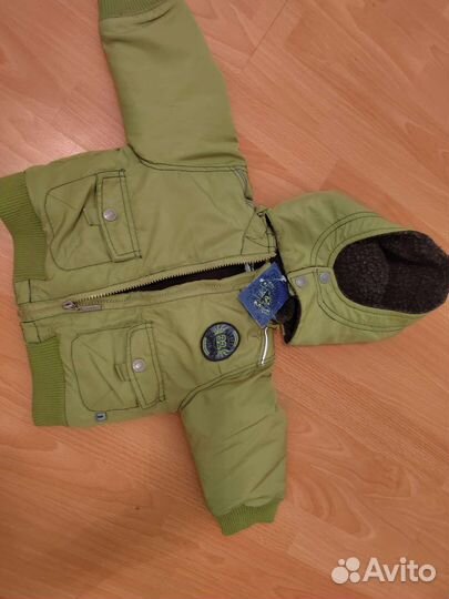 Новая куртка демисезон и зимний комбинезон 74-80
