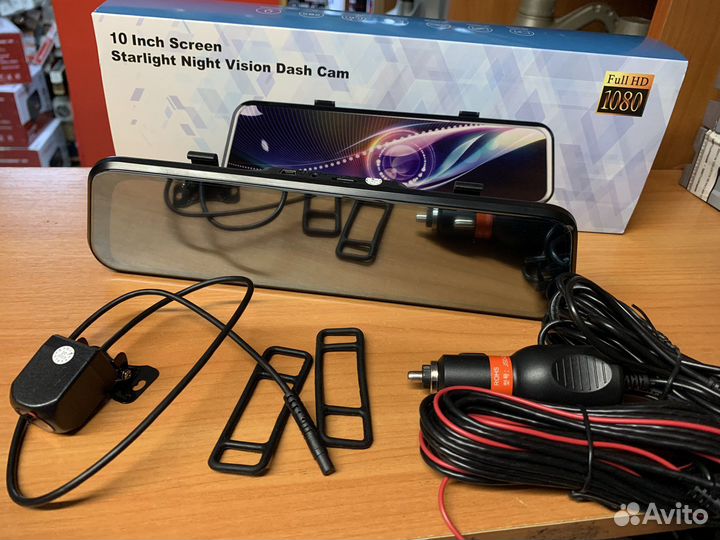 Видеорегистратор зеркало с камерой заднего вида