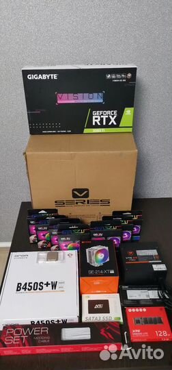 Игровой пк Ryzen 5 /RTX3060Ti /16Gb/SSD512 +128GB