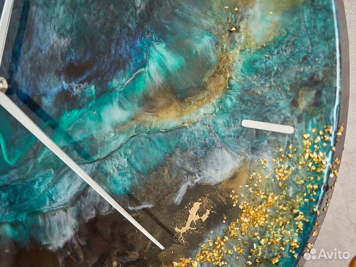 Часы картина из эпоксидной смолы