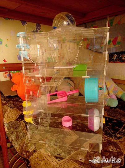 Клетка для хомяка пластиковая бу