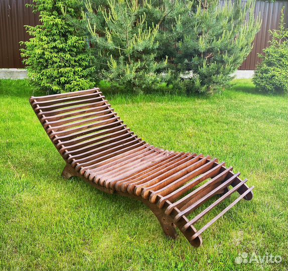 Шезлонг Лежак деревянный