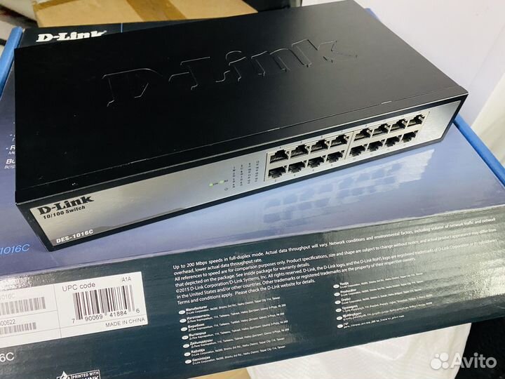 Коммутатор D-link DES-1016С 16 портов