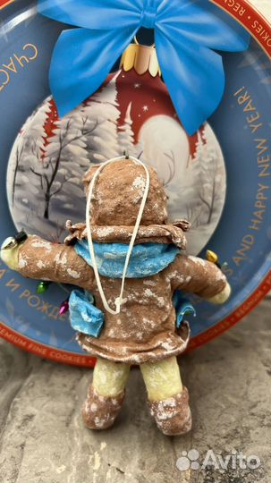 Ватная елочная игрушка 