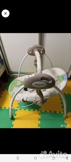 Электрокачель б/у с музыкой для новорождённых