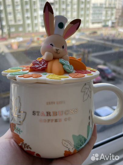Кружка starbucks зайка новая
