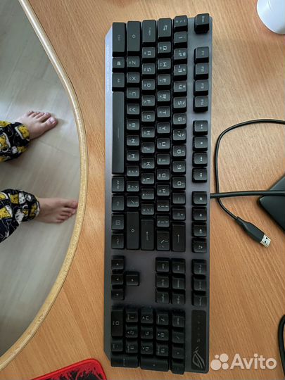 Игровая клавиатура asus ROG Strix RED, черный