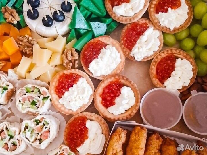 Фуршет закуски кейтеринг гастробоксы