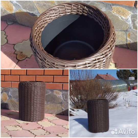Кашпо из ротанга