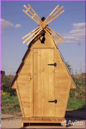 Дачный туалет с декором и установкой CNZ