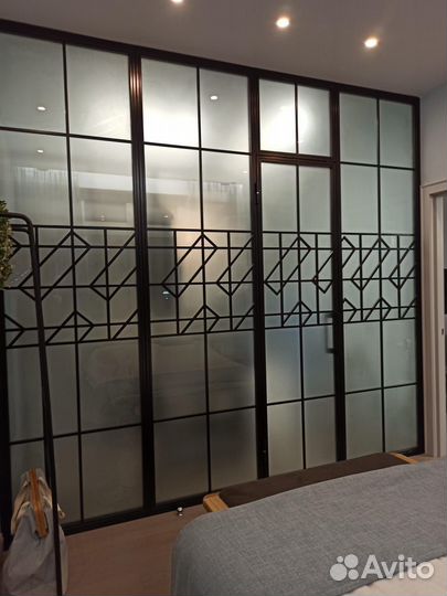 Перегородка из стекла в стиле лофт