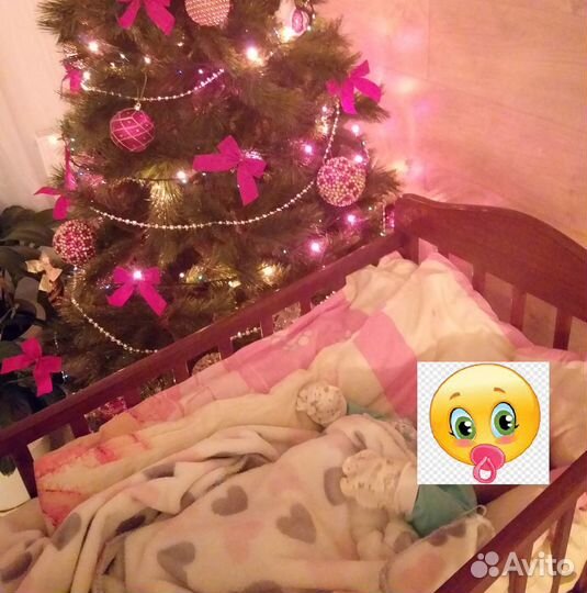 Детская кроватка люлька колыбель с маятником