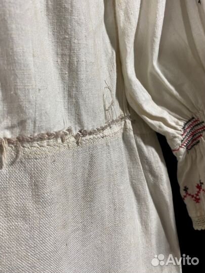 Старинная домотканая рубаха 19 - 20 вв
