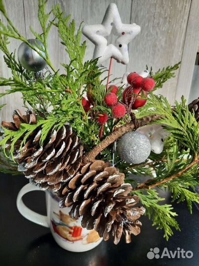 Новогодняя композиция в кружке