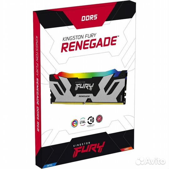 Оперативная память 96GB Kingston Fury Renegade Silver/Black RGB KF564C32rsak2-96