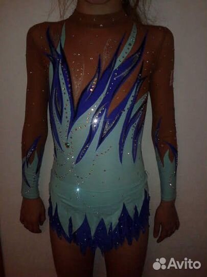 Купальник для гимнастики ArtDemi, скакалка, обруч