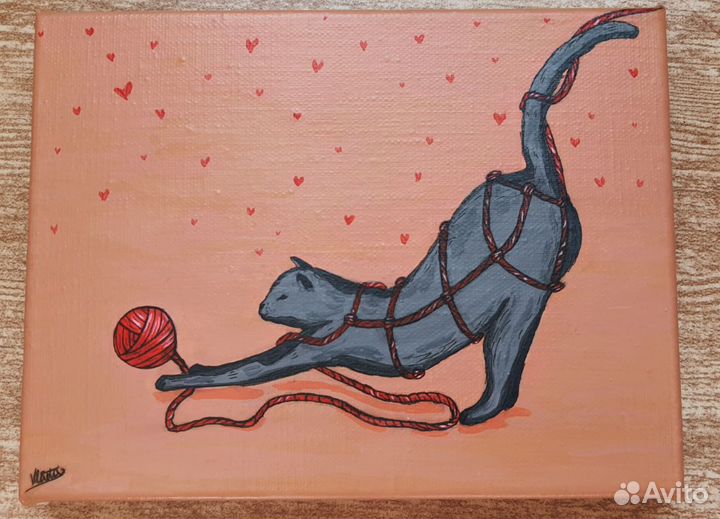 Картина акрилом на холсте 