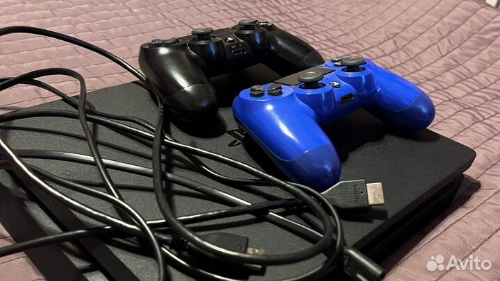 Sony playstation 4 slim 512 PS4, два джойстика