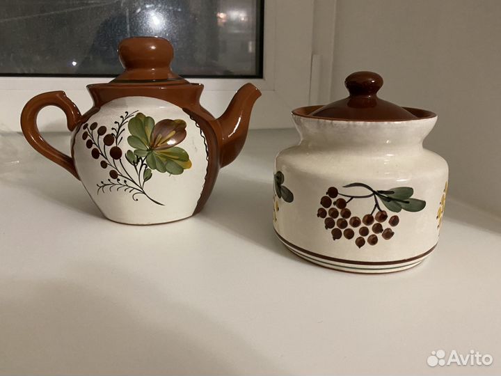 Заварочный чайник и сахарница СССР