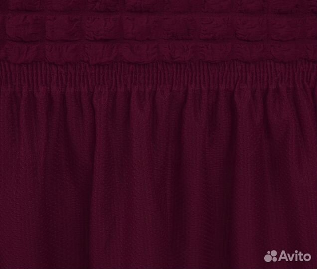 Чехлы на стулья со спинкой набор 6 шт, Бордовый