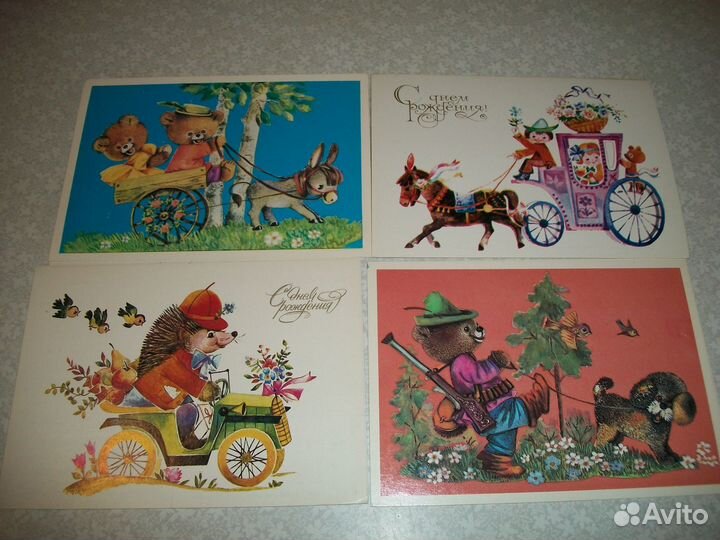 Открытки СССР чистые Четвериков Манилова Ясюкевич