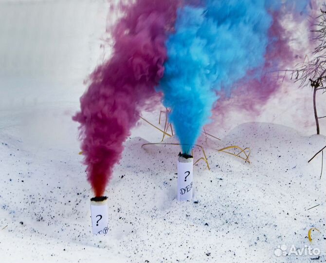 Для гендер-пати, розовый/голубой дым