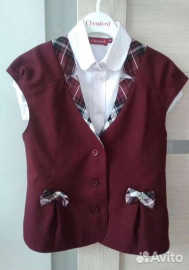 Школьная форма блузки жакет жилет 134-146