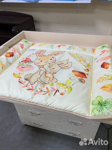 Матрасик для пеленания 800*670 зверята (Зайчата) А