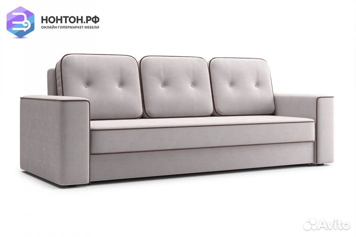 Диван еврокнижка Берген 3-х местный бежевый