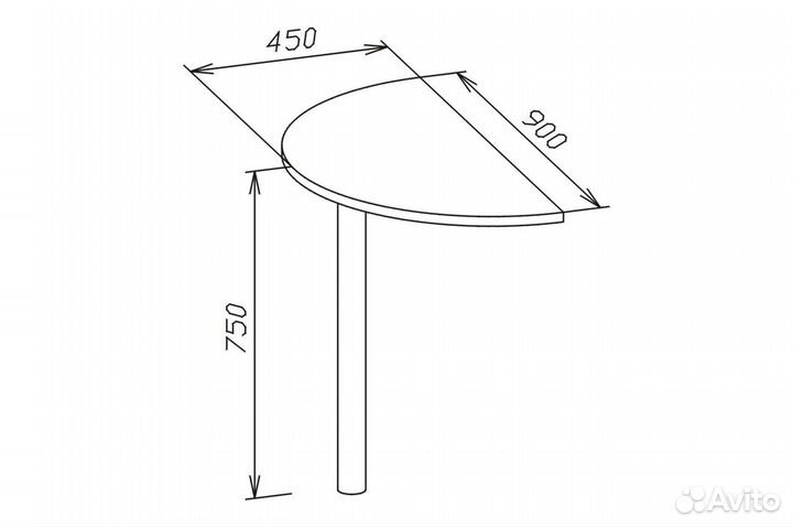 Письменный стол-приставка спр-03 для переговоров