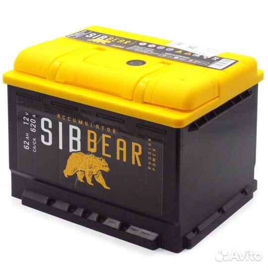 Аккумулятор sibbear LB 62 Ач о.п Ford, Opel