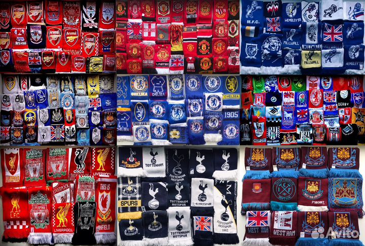 Шарфы футбольных клубов Англии