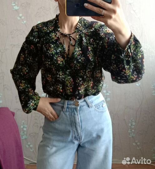 Блузка с завязками 42 размер