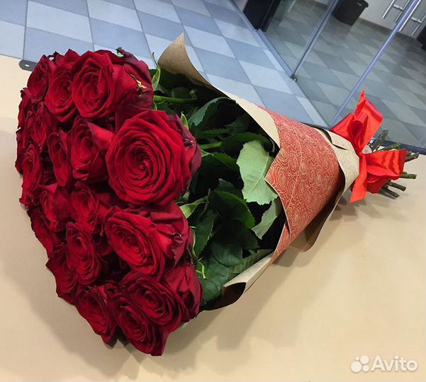 21 красная роза