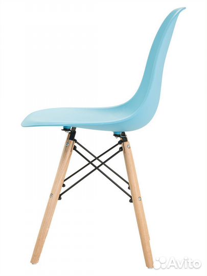 Стул в стиле eames DSW, голубой, 2 шт