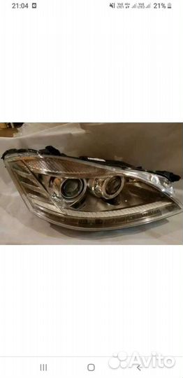 Стекло фары мерседес 221 оригинал правое