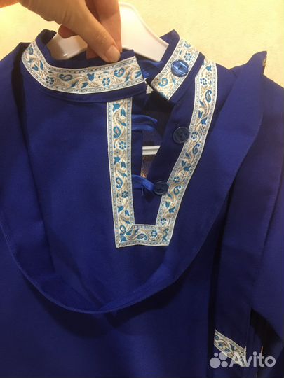 Рубаха косоворотка синяя для мальчика