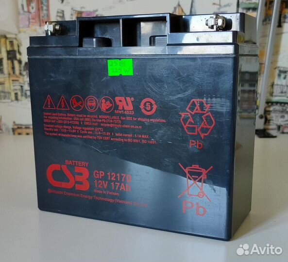 Аккумулятор для ибп CSB GP12170 (12V 17Ah)