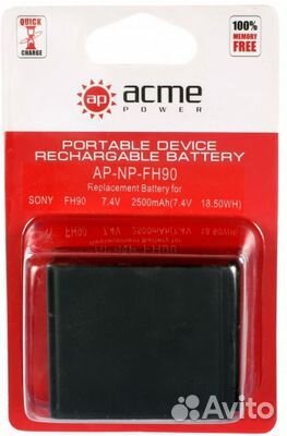 Аккумулятор AcmePower NP-FH90 для Sony DCR-DVD105