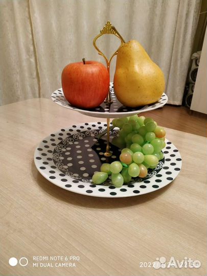 Горка 2-х ярусная для фруктов и десертов