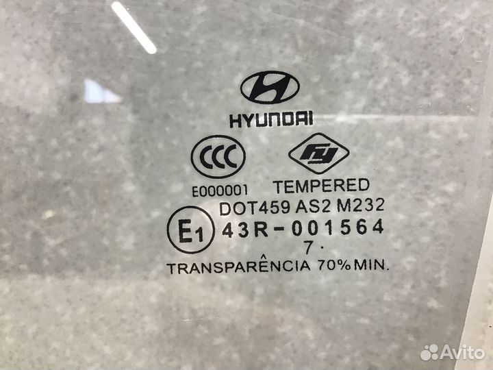 Стекло двери передней левой Hyundai Accent II (таг