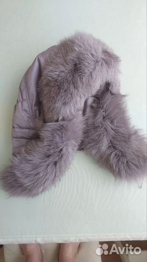 Капюшон от пуховика с мехом