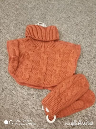 Манишка и варежки reserved 3-5 лет
