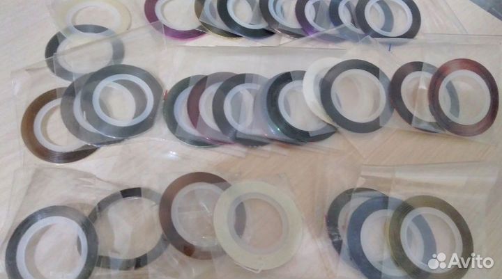 Ленты, стразы, бусины и другое для дизайна ногтей