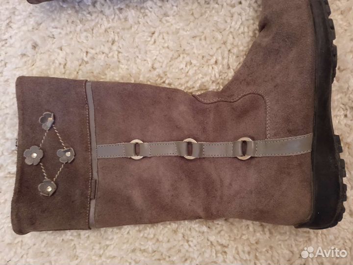 Сапожки замшевые зимние