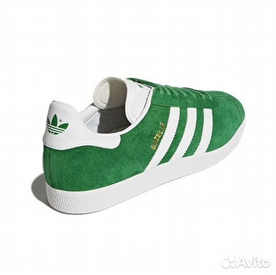 Adidas Gazelle Green White Metallic Gold