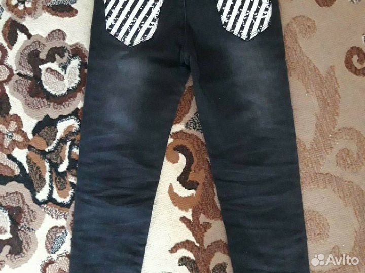 Стильные Джинсы серые 128- 134