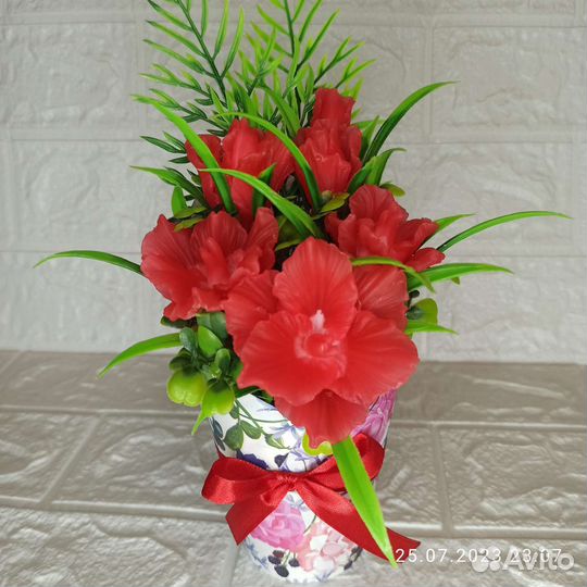 Букет гладиолусов. Мыло ручной работы