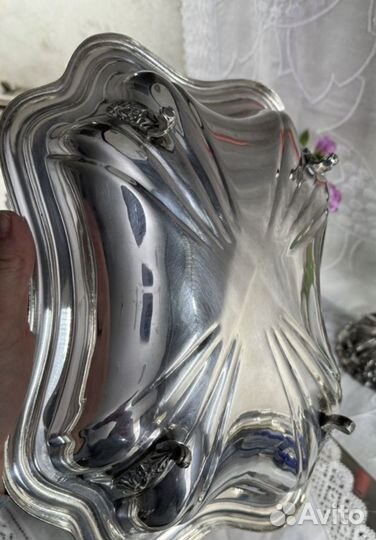 Блюдо для сервировки стола. Серебрение